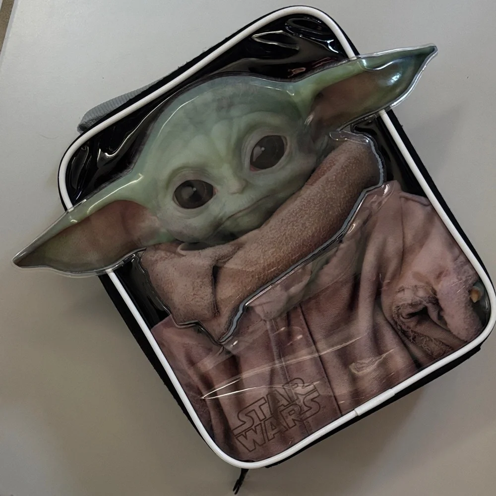 Star Wars Green and Brown Baby Yoda Lunch Bag Mandalorian Grogu New Clean